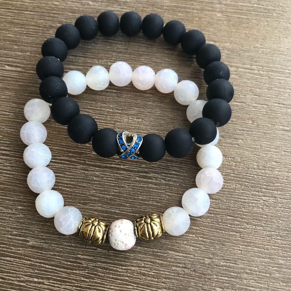Handmade beads bracelets by me for couples
